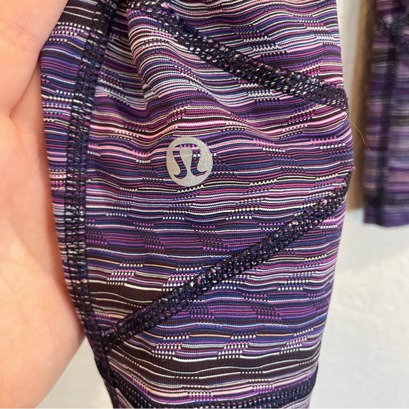 Lululemon Pace Rival Crop in Space Dye Twist Ultra Violet Multi / Blue - Picture 11 of 14